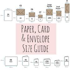 Card and envelope size chart. A Size Guide For Our Card Envelope And Paper Supplies Card Envelopes Card Sketches Templates Card Making Templates