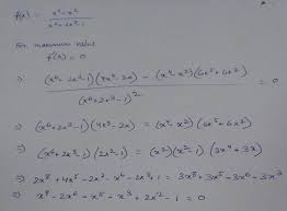 Note that, since order doesn't matter for multiplication, i can still put the x + 2 polynomial on the bottom for the vertical multiplication, just as i always put the smaller number on the bottom when i was. Maximum Value Of Function F X Frac X 4 X 2 X 6 2x 3 1 When X 1 Mathematics Stack Exchange