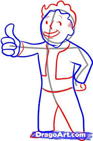 How To Draw Vault Boy Step By Step Video Game Characters Pop Culture Free Online Drawing Tutorial Added By Dawn November Drawings Boy Art Online Drawing