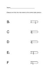 Trombone Positions Worksheets Teaching Resources Tpt