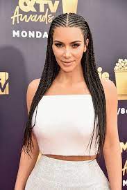 Kim Kardashian Wore Braids And Got Slammed For Cultural Appropriation Again Cornrow Hairstyles White Cornrow Hairstyles Womens Hairstyles