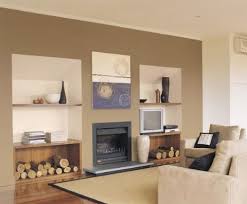 Neutral Brown Feature Wall Brown Rooms Interior Color Schemes Interior Design