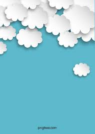 Cartoon Origami Clouds Blue Background Blue Backgrounds Kids Background Cartoon Clouds