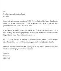 Free 32 Sample Letters Of Recommendation For Scholarship In Ms Word Apple Pages Google Docs Pdf