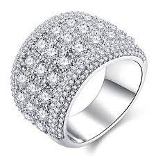 9 89 Ring Stylish Silver Copper Platinum Plated Imitation Diamond Star Gypsophila Ladies Classic Hyperbole 1pc 6 7 8 9 10 Women S Womens Rings Fashion Jewelry Rings Engagement Silver Jewelry Fashion