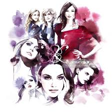 A ta žena, co mě drží, je petra. Watercolour And Fashion Luxe Illustration By Petra Dufkova