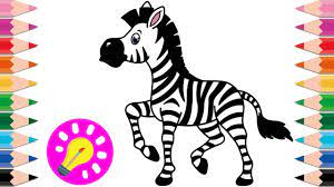 Free printable alphabet coloring pages from a to z we have them all! Coloring Page For Kids How To Draw A Zebra In Easy Steps Best Animal Coloring Page For Kids Youtube