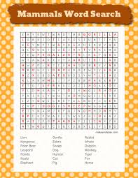 Mammals Word Search Pdf Ready To Print And Play Customize The Words And Colors To Make The Perfect Word Search Life Words Words Music Words