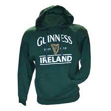 Guinness Pullover Hoodie With Guinness Logo Ireland Print Forest Green Colour Ebay