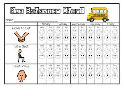 bus behavior chart good behavior chart student behavior