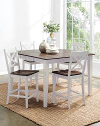 A La Carte White Counter Table Set Casual Home Decor Counter Table Set White Counters