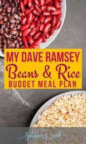 My Dave Ramsey Menu For A Bean And Rice Budget Bean Budget Dave Free Menu Pdf Frugal Meal Planning Cooking On A Budget Budget Meal Planning