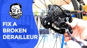 If the chain is coming off the inside of the cassette, put the chain onto the smaller chainring (at the front) and the largest sprocket (at the rear). Derailleur Repair For Beginners Youtube
