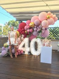 40th Birthday Flowers And Balloons Fabulous Forty 40th Birthday Balloons 40th Birthday Party Decorations 40th Birthday Decorations