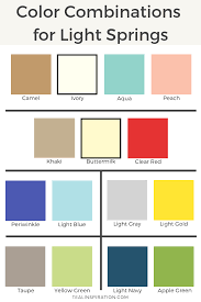 Color Combinations For Light Springs Light Spring Palette Light Spring Light Spring Colors