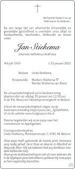 Dagblad van het noorden drenthe ma. Jan Johannes Wilhelmus Walfridus Stiekema 23 01 2021 Overlijdensbericht En Condoleances Mensenlinq Nl