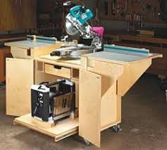 11 Free Miter Saw Stand Plans 9 Pictorial Idea Guides 2 Videos 6 Paid Plans And More Miter Saw Table Miter Saw Miter Saw Stand Plans