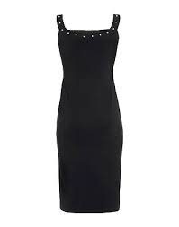 NWT CHIARA BONI LA PETITE ROBE Inger Black Dress Pearl Accents 4 $695