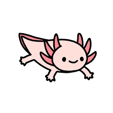 Easy drawing guides > animal , cartoon , easy > . Axolotl Sticker By Littlemandyart In 2021 Cute Little Drawings Mini Drawings Cute Animal Drawings