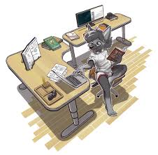 Akita Nerd! by harmarist -- Fur Affinity [dot] net