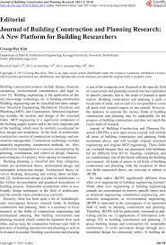 Referencing books, youtube videos, websites, articles, journals, podcasts, images. Journal Of Building Construction And Planning Research A New Platform For Building Researchers