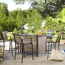 Garden Oasis Harrison 5 Pc Outdoor Bar Set In 2020 Outdoor Bar Sets Patio Bar Set Outdoor Bar
