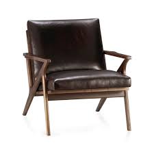 Cavett Deri Koltuk Koltuklar Tekli Koltuk Crate And Barrel