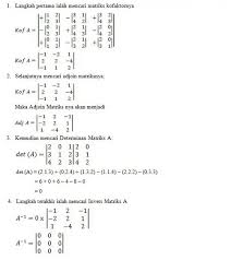 Contoh Soal Dan Rumus Matriks Invers 2x2 3x3 4x4 Lengkap