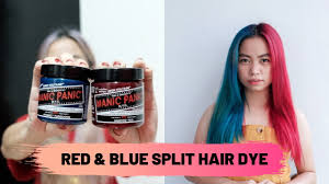 Red hair (or ginger hair) occurs naturally in one to two percent of the human population, appearing with greater frequency (two to six percent). Red Blue Split Hair Dye Manicpanic Vampire Red Atomic Turquoise June 2019 Hair Diy Youtube