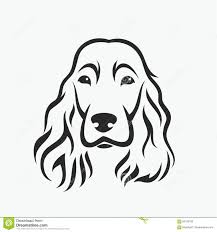 Black And White Springer Spaniel Clipart English Cocker Spaniel Vector Illustration Stock Vector Illustration Of Animal Muzzle 97108792 Spaniel Art Dog Tattoos Dog Tattoo