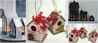 7 Ideas Y Moldes Para Hacer Bonitas Casitas Navidenas De Papel Belleza Y Peinados