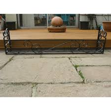 Roll both liners together and zip tie to frame. Window Box Trough Holder 46in Length Wrought Iron Flower Pot Holder