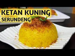 Harga rice cake/kue nasi kuning/ketan kuning. Cara Membuat Ketan Kuning Serundeng Kelapa Youtube