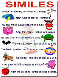 A simile is a figure of speech that likens one thing to another (usually by using the word 'like' or 'as'). Similies Teaching Teaching English Teaching Writing