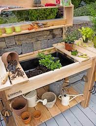 How Can I Make My Own Potter S Bench Potting Bench Plans Pallet Garden Benches Potting Bench