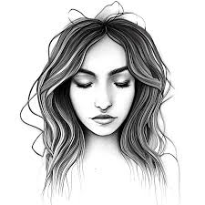 Continuous Line Art Sketch of a Woman Abstract · Creative Fabrica