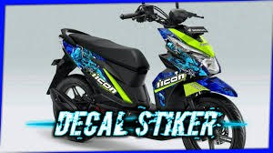 Render Decal Stiker Honda Beat Karbu Beat Street Youtube