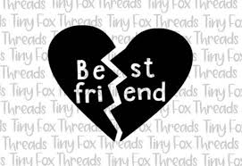 Nimm es leicht, sagte sie mir, als sie ging. Beste Freunde Gebrochenes Herz Svg Schneiden Datei Susse Etsy