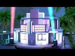 I Built An Art Deco Movie Theater In The Sims 4 Speed Build Youtube Sims 4 Sims Sims Videos