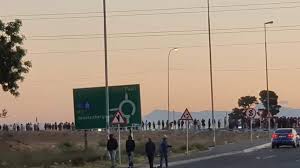 Our sg @dlaminimarshall is giving the line of march as we prepare to march to phoenix police station to demand the immediate arrest of. Eff Protest Their Way Through Kraaifontein