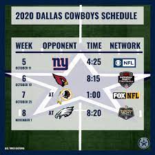 It's a day cowboys fans have been looking forward to since dak prescott's injury essentially ended their 2020 season before it could even get off the ground: Here Is The Full 2020 Dallas Cowboys Season Schedule Blogging The Boys