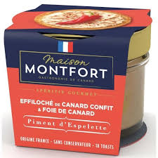 Maison Montfort Effiloche De Canard Confit Au Foie Gras Recette Au Piment D Espelette 90 G Achat Vente Pate Foie Gras Effiloche Canard Au Foie Gras Cdiscount