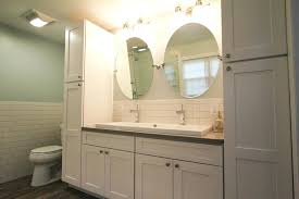 Image Result For Double Vanity With Linen Tower Beautiful Bathroom Vanity Wall Hung Bathroom Vanities Linen Cabinet