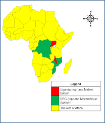 This map shows where uganda is located on the africa map. The Map Of Africa Showing The Location Of Uganda And Malawi And The Download Scientific Diagram