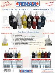 Tenax Polyester Colors In 2oz And 8oz Bottles Tenax Usa