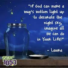 If God Can Make A Bug S Bottom Light Up To Decorate The Night Sky Imagine All He Can Do In Your Life Laur Favorite Book Quotes Good Thoughts Bugging Quote