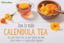 Just immerse one to two cups of dried or fresh marigold flowers in a tub of cold water for a day. Calendula Tea Benefits Recipe Wellness Mama