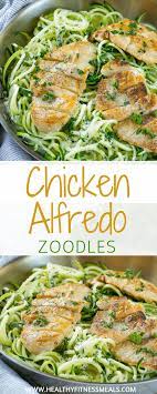 Chicken Alfredo Zoodles Recipe Healthy Chicken Alfredo Zoodle Recipes Zoodle Recipes Low Carb