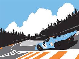 Porsche 917k Eau Rouge Print Etsy Auto Racing Art Automotive Artwork Art Cars