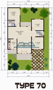 Denah Rumah Minimalis Type 70 1 Lantai Denah Rumah Desain Rumah Denah Rumah Pedesaan
